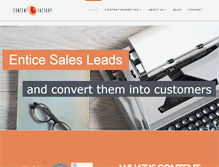 Tablet Screenshot of contentfactory.biz